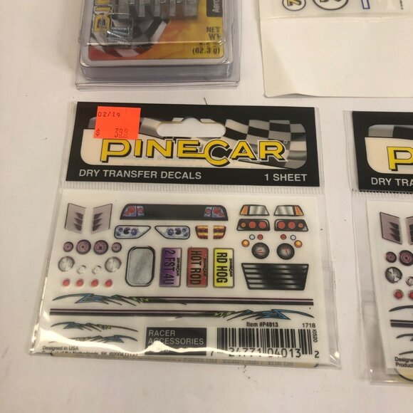 PineCar Derby Car‎ Decals, Axles Polishing Kit, Sand Paper, Glue & Racer Weights - Picture 7 of 14